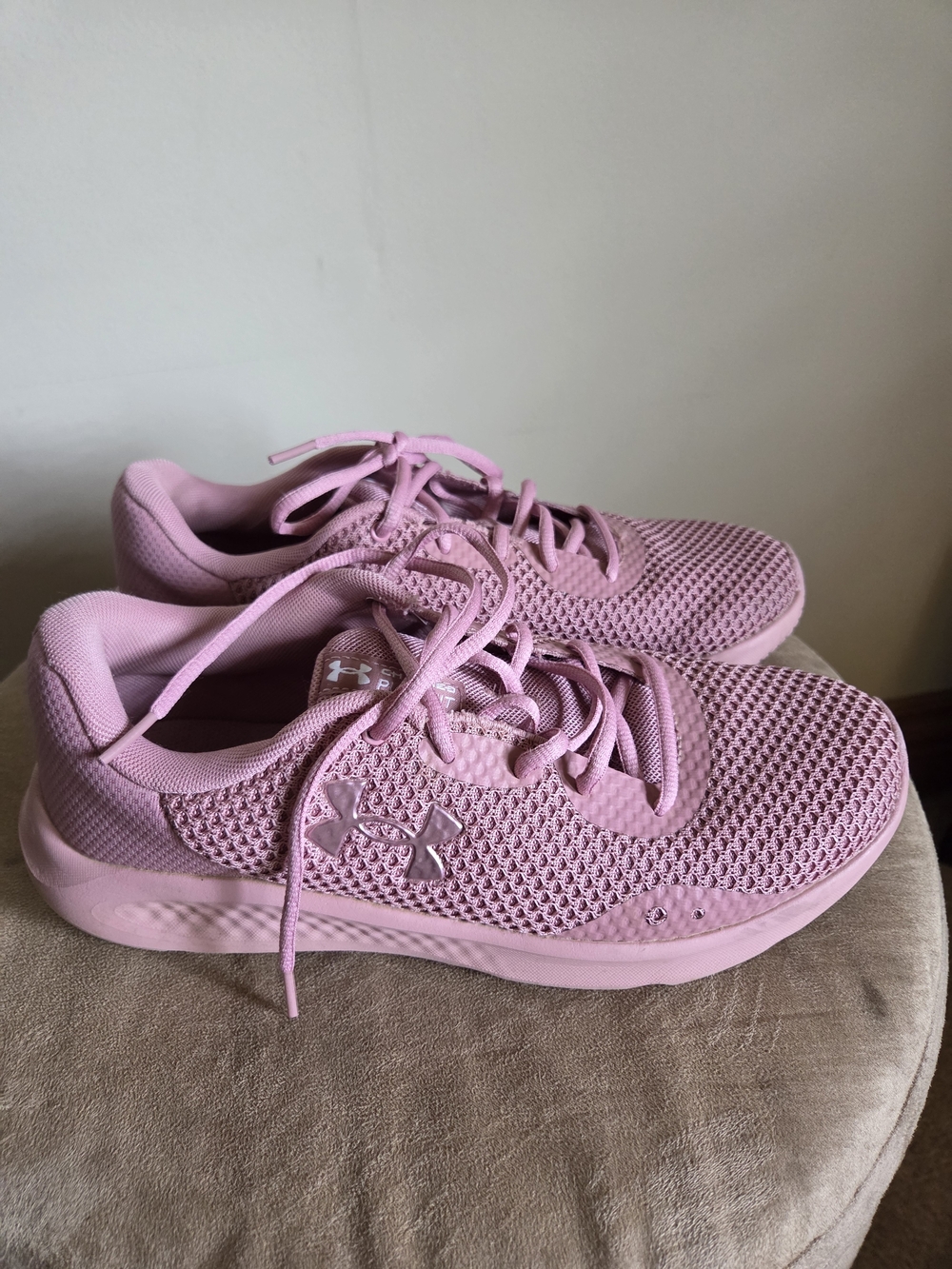 Under Armour Women’s Light Pink Mesh Lace-Up Athletic Sneakers